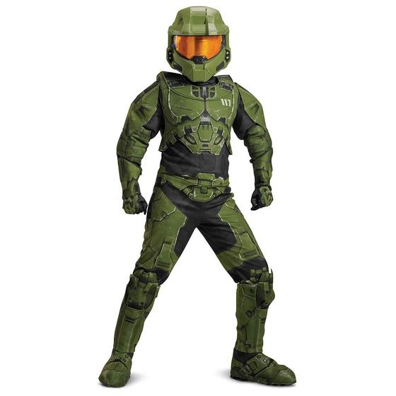 Imagem de Disfarce Halo Master Chief Kids com capacete tamanho S (4-6)