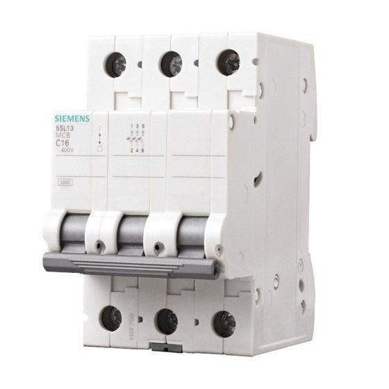 Imagem de Disjuntor 3P 10A 3kA DIN Curva C com Alavanca Articulada 5SL1 310-7MB SIEMENS
