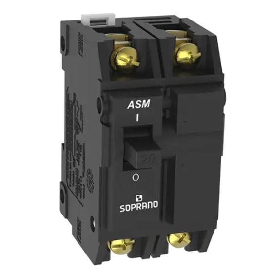 Disjuntor 40A Bipolar Nema ASM Gll 05001.5040.21 Soprano Menor preço em Disjuntor 40A Bipolar Nema ASM Gll 05001.5040.21 Soprano