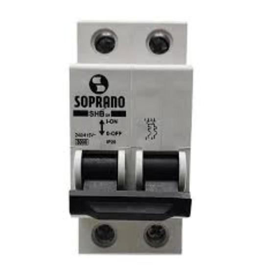 Imagem de Disjuntor bi Bipolar 2p 25a Curva C mini Din 3ka Soprano