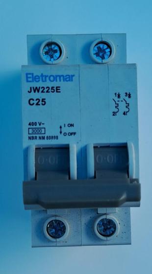 Imagem de Disjuntor bipolar 16a / 20a / 25a / 32a / 40a din - eletromar