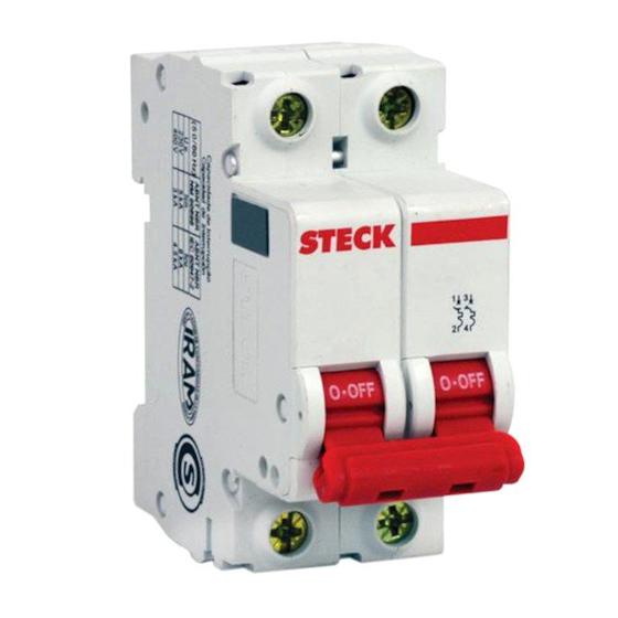 Disjuntor Bipolar 20A C 3kA SDD62C20 Steck Menor preço em Disjuntor Bipolar 20A C 3kA SDD62C20 Steck