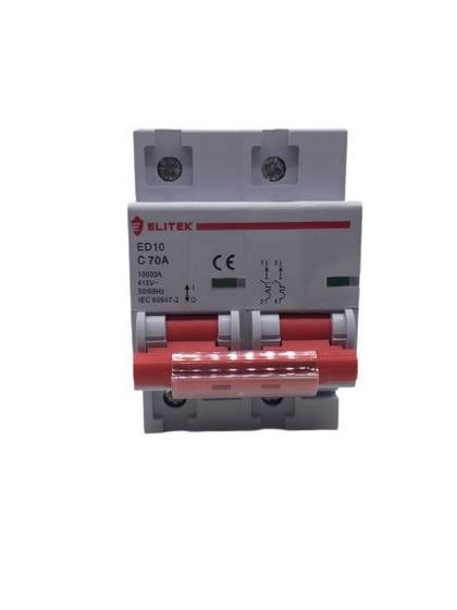 Imagem de Disjuntor Bipolar 70A 2P curva C 10kA 