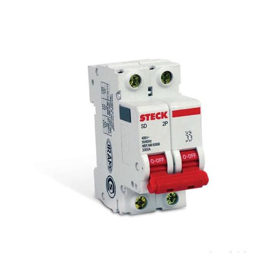 Imagem de Disjuntor Bipolar 70A Curva C - STECK (SD62C70)