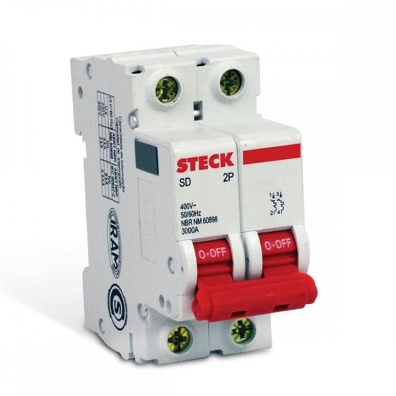 Disjuntor Bipolar Curva C 25A Steck Menor preço em Disjuntor Bipolar Curva C 25A Steck
