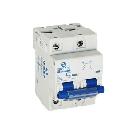 Disjuntor Bipolar Curva C Mini Din 80a 10ka Soprano Menor preço em Disjuntor Bipolar Curva C Mini Din 80a 10ka Soprano