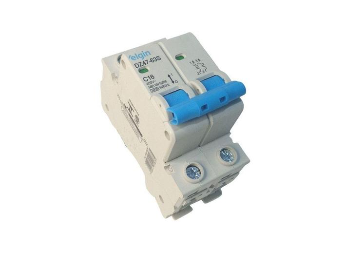 Imagem de Disjuntor bipolar duplo 2 polos 16a termomagnético 16 amper - ELGIN TERMINAIS ELÉTRICOS