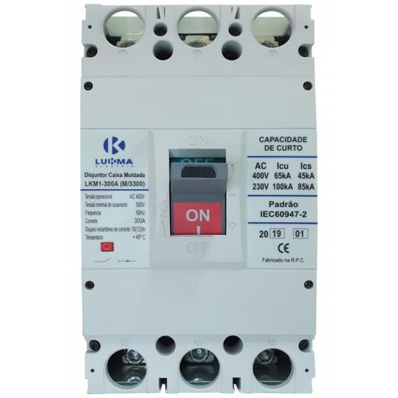 Imagem de Disjuntor caixa moldada trifasico 300amp 33030 lukma