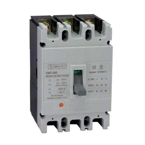 Imagem de Disjuntor Caixa Moldada Tripolar CM1-225L 175A 50kA 220V / 35kA 380V Sibratec