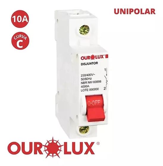 Imagem de Disjuntor Curva C Unipolar 40A Ourolux