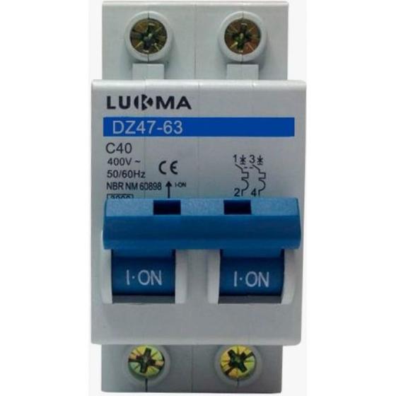 Imagem de Disjuntor din bipolar 40amp lukma 34018