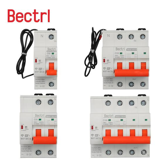 Imagem de Disjuntor Inteligente WiFi 2P3P4P Proteção Contra Curto-circuito Temporizado Reclosing Controle