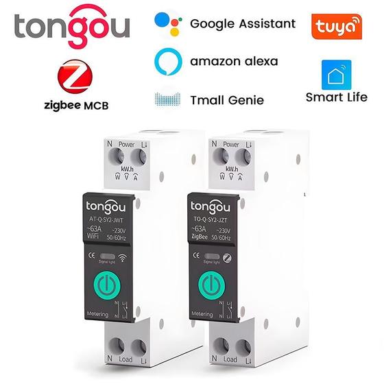 Imagem de Disjuntor Inteligente Zigbee 1-63A, Google Assistant E Alexa