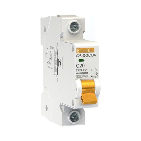 Imagem de Disjuntor Monofasico 20A 3Ka 220V - Brasiltec