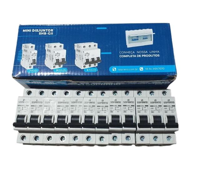 Imagem de Disjuntor Monofásico 20a Cx Com 12 Uni Soprano 1 Polo