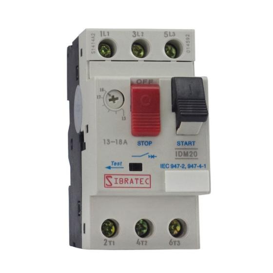 Imagem de Disjuntor Motor 2,5A à 4A IDM08-GV2 Sibratec