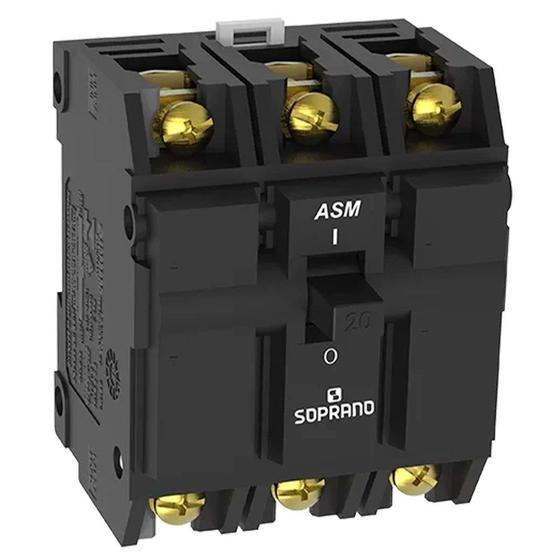 Imagem de Disjuntor Soprano Nema 3P 100A ASM-B Preto