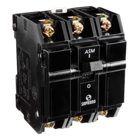 Imagem de Disjuntor Soprano Nema 3P 80A ASM-B Preto