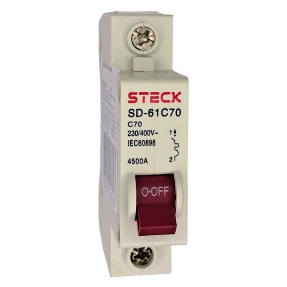 Imagem de Disjuntor Steck Din Unipolar 70A Sd61 C Sd61C70