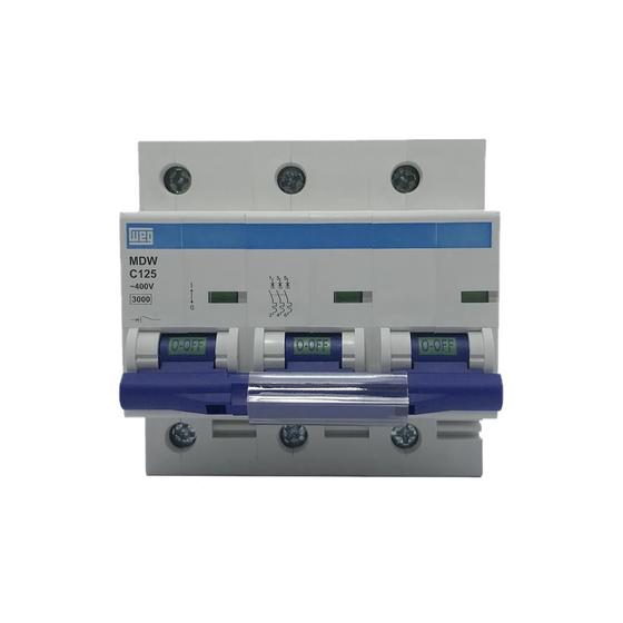 Imagem de Disjuntor termomagnetico mini mdw-c 125a tripolar - cod 11807348