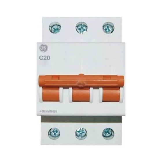 Imagem de Disjuntor Trifasico Din 3P 20A 220v Curva C 3Ka G33SLC20 GE