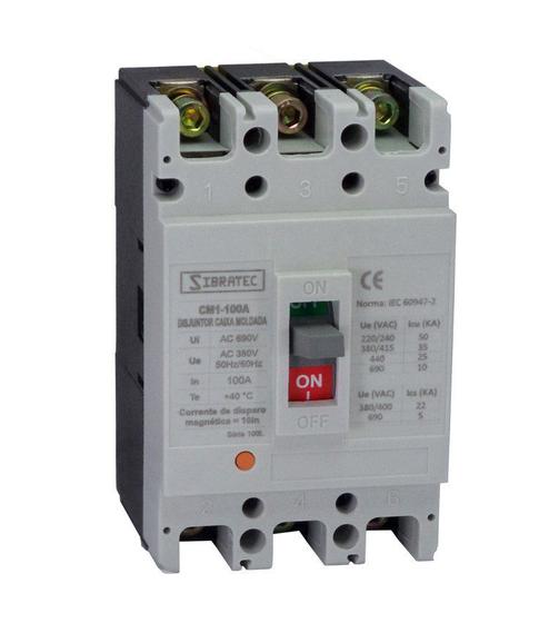 Disjuntor Trifásico Modelo Caixa Moldada CM1 Menor preço em Disjuntor Trifásico Modelo Caixa Moldada CM1