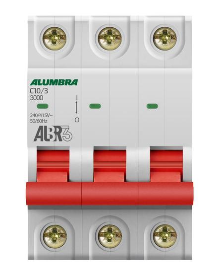 Imagem de Disjuntor Tripolar 3P 10A Curva C Albr3 Alumbra