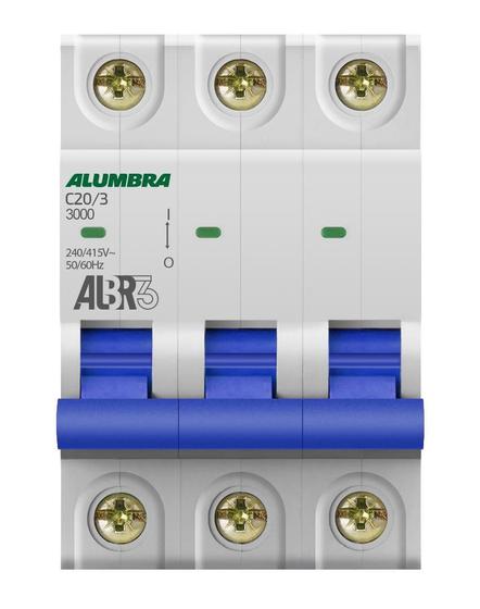 Imagem de Disjuntor Tripolar 3P 20A Curva C Albr3 Alumbra