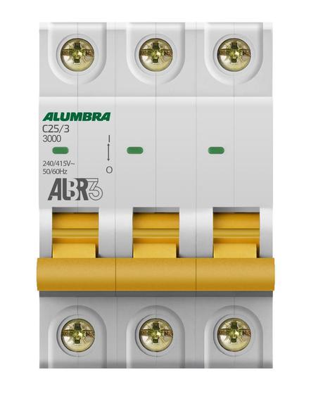 Imagem de Disjuntor Tripolar 3P 25A Curva C Albr3 Alumbra