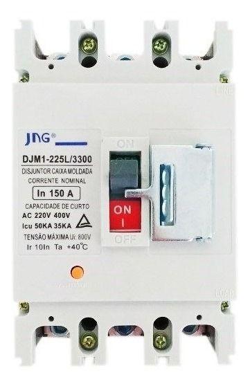 Imagem de Disjuntor Tripolar Fixo 275a 80ka - Djm1-400l - Jng