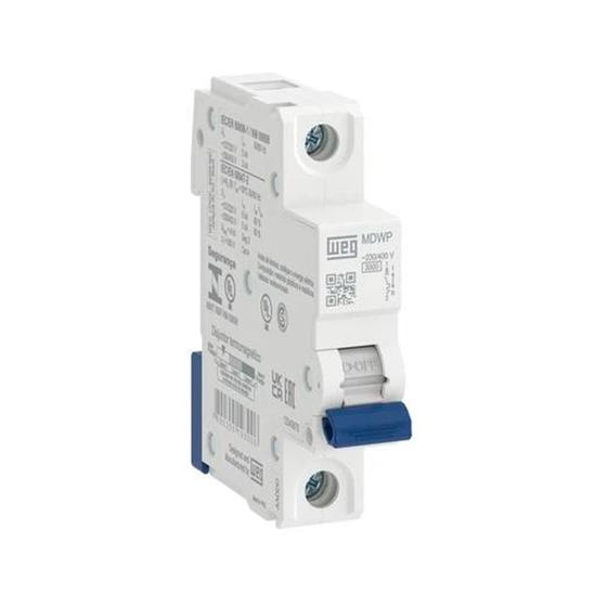 Imagem de Disjuntor unipolar 40a curva c mdwp c40 mini din weg