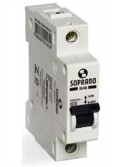 Imagem de Disjuntor Unipolar Curva C Mini Din 6a 3ka Soprano