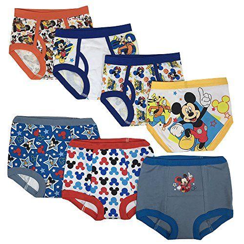 Imagem de Disney Boys Mickey Mouse Potty Calças de treinamento Multipack 7-Pack Tamanho 2T 3T 4T