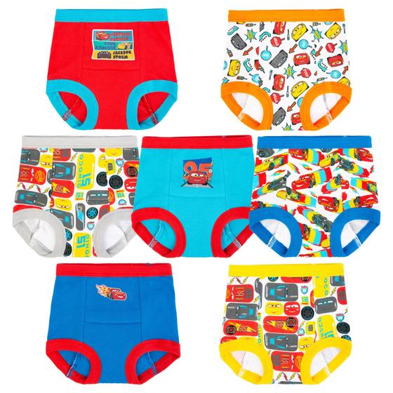 Imagem de Disney Cars Toddler Boy Potty Training Pant Multipacks, CarsTraining7pk, Tamanhos 18 M, 2T, 3T, 4T