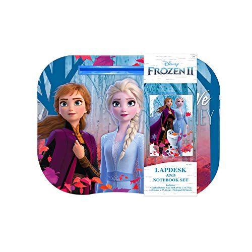 Imagem de Disney Frozen 2 Girls Lap Desk com porta-tablet, travesseiro e notebook congelado