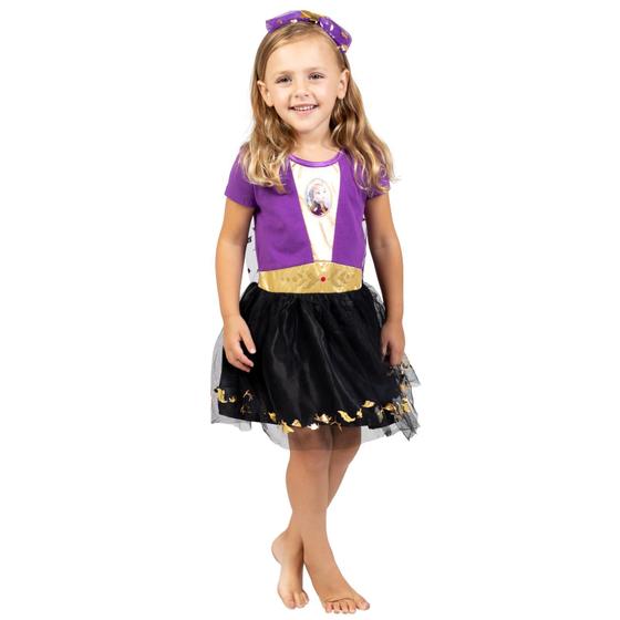 Imagem de Disney Frozen Elsa Anna Toddler Girls Fantasia Vestido Vestido e Faixa de Cabeça Conjunto 5T