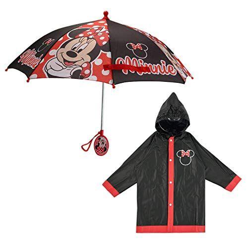 Imagem de Disney girls Disney e Slicker Rainwear Set, Toddler Or Little Girl Rainwear Idades 2-7 Guarda-chuva, Minnie Mouse Black, MÉDIA IDADE 4-5 EUA