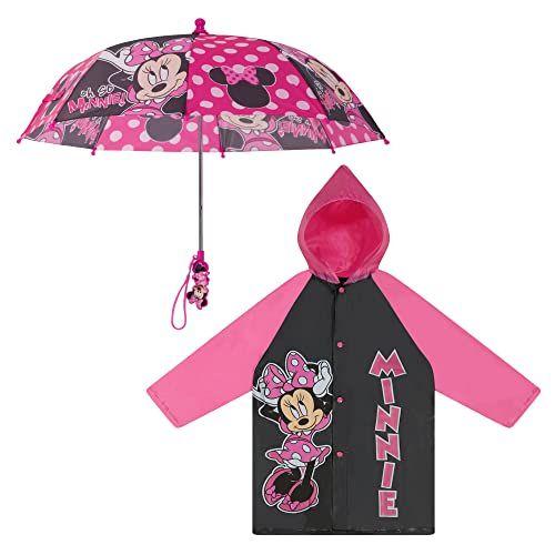 Imagem de Disney girls Disney e Slicker Rainwear Set, Toddler Or Little Girl Rainwear Idades 2-7 Umbrella, Minnie Mouse Pink, SMALL AGE 2-3 EUA