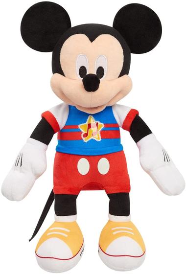 Imagem de Disney Junior Mickey Mouse Funhouse Cantando Divertido Mickey Mouse 13 Polegadas Luzes e Sons Característica Plush, Sings The Wiggle Giggle Song, by Just Play