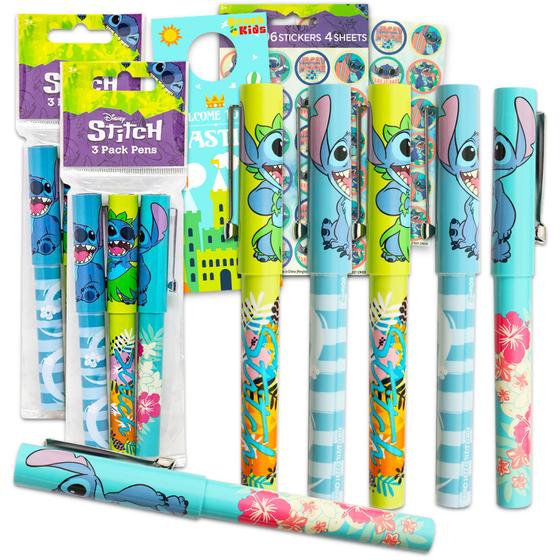 Imagem de Disney Lilo and Stitch Pens Set - Stitch Party Supplies Bundle 6 Pack Pens with Stitch Temporary Tattoos for Kids Adults (Lilo and Stitch Party Favors)