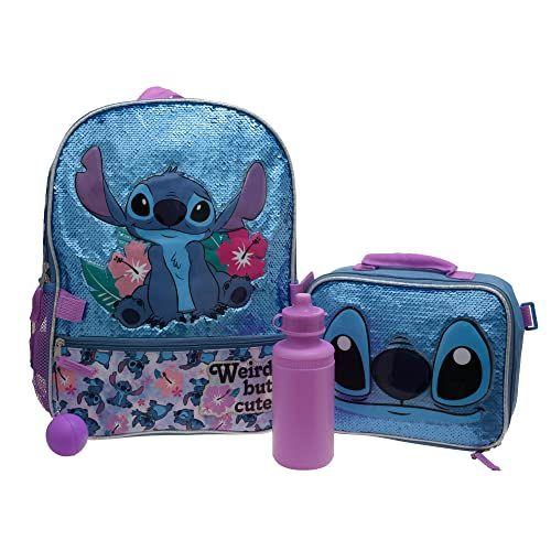 Imagem de Disney Lilo & Stitch Girls 4 Piece Mochila Set, Flip Sequ