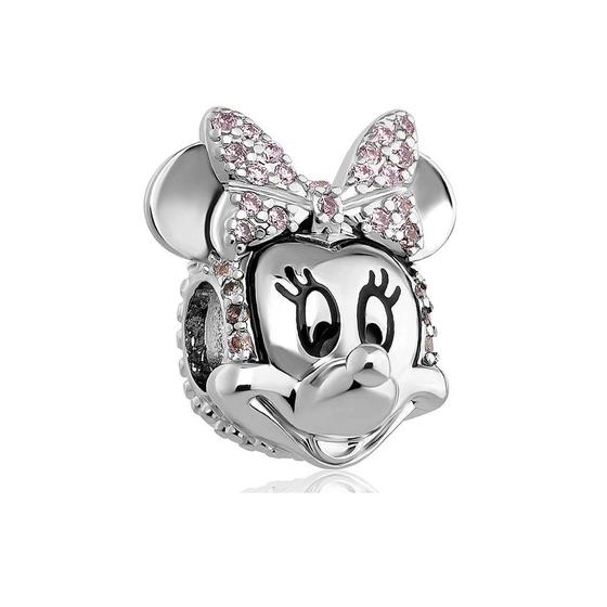 Imagem de Disney Mickey Minnie Clipe Encantos Contas Para Pandora Pulseira Colar Diy Jóias 925 Prata Esterlina