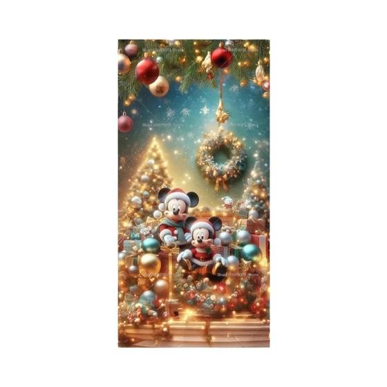 Imagem de Disney Mickey Minnie Natal Porta Capa Banner Interior Ao Ar Livre Varanda Festa Decorações De Fundo