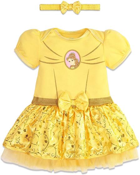 Imagem de Disney Princess Baby Girls Costume Bodysuit Dress &amp Headband Set