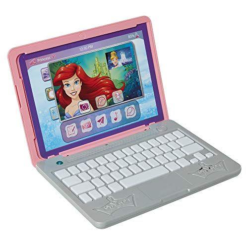 Imagem de Disney Princess Girls Play Laptop Computer Style Collection Click & Go Play Laptop para meninas com sons e iluminação no botão Características removíveis de dupla face Play Background, para idades 3+