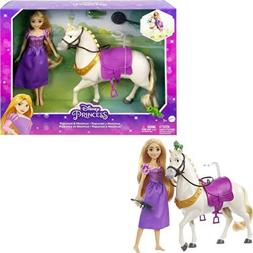 Imagem de Disney Princess Toys, Boneca Rapunzel com Cavalo Maximus, Pa