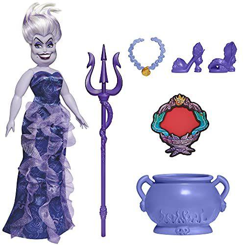 Imagem de Disney Villains Ursula Fashion Doll, Acessórios e Roupas Removíveis, Brinquedo de Vilões da Disney para Crianças 5 Anos de Idade e Para Cima