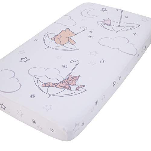 Imagem de Disney Winnie The Pooh - Pooh Clássico - Marfim, Bronzeado e Branco Photo Op Fitted Berço Sheet, Tan, Branco, Cinzento, 28x52x8 Polegadas (Pack de 1)