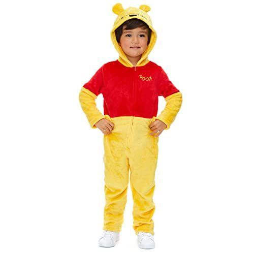 Imagem de Disney Winnie the Pooh Toddler Boys Fleece Zip Up Costume Coverall 4T