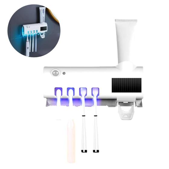 Imagem de Dispensador Creme Dental Suporte Uv E Porta Escovas